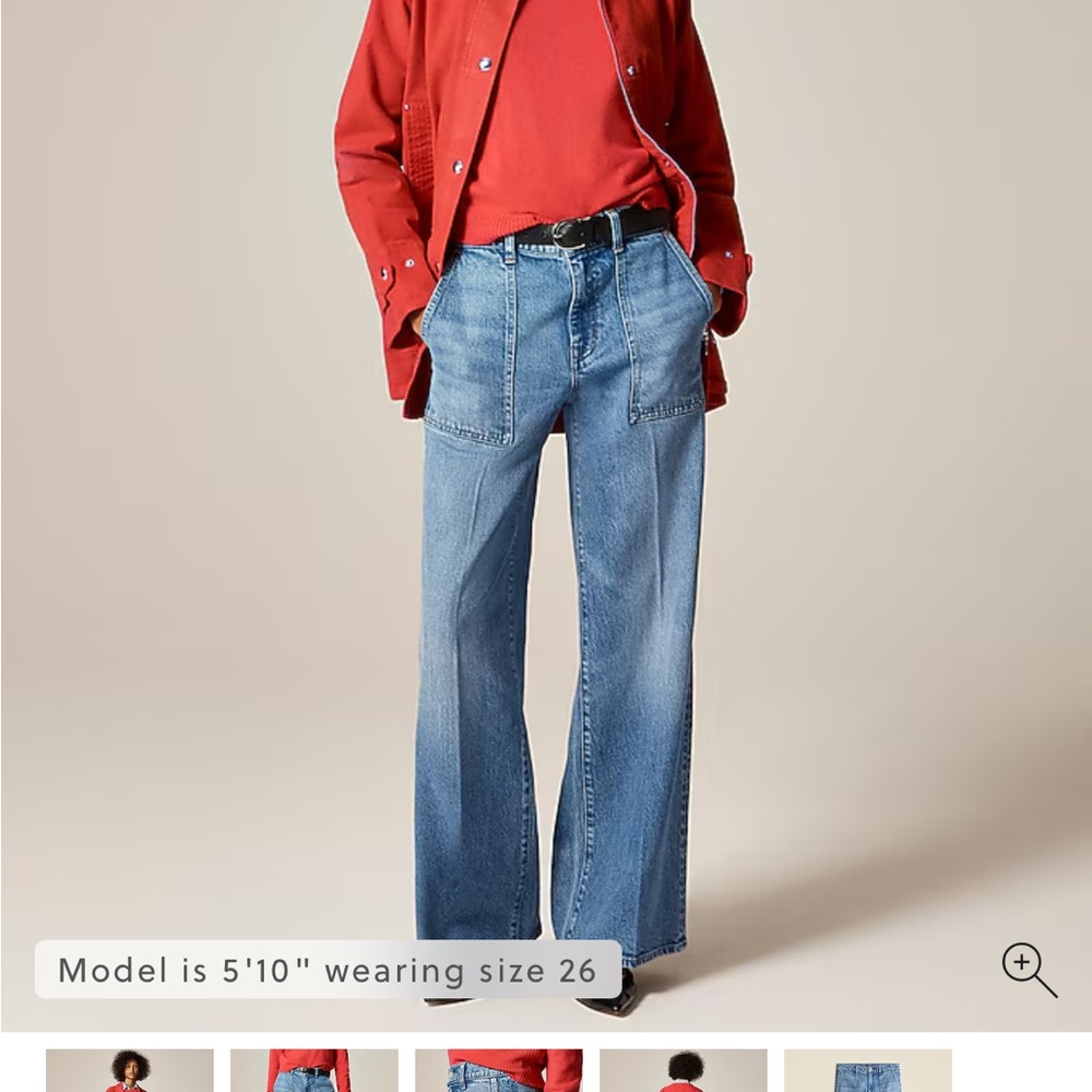 J. Crew Camp Pocket Wide Leg Jeans